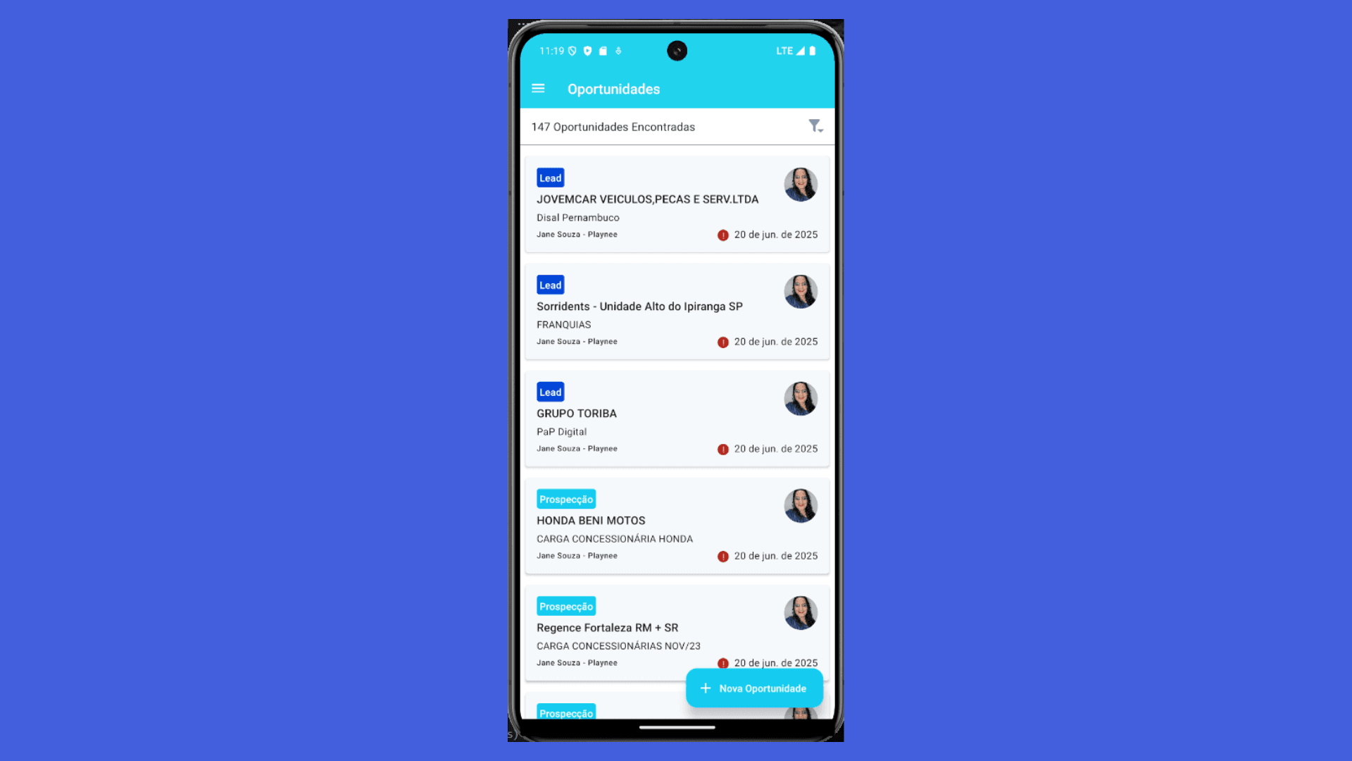 Imagem do projeto Playnee - CRM
